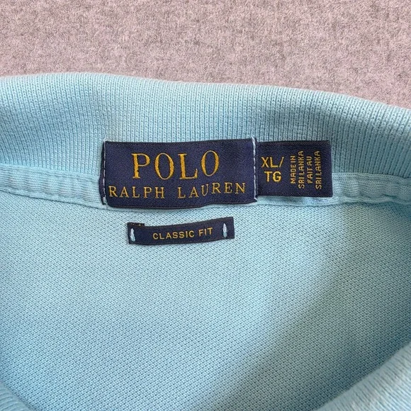 Polo Ralph Lauren Men's Classic Fit Light Blue Polo Shirt XL‎ Red Pony Logo - Picture 4 of 11